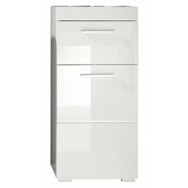 Trendteam Mueble bajo de baño AMANDA TRE4251014141968 - 1 puerta + 1 cajón - Blanco - L37 x P31 x H79 cm