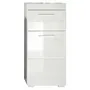 Trendteam Mueble bajo de baño AMANDA TRE4251014141968 - 1 puerta + 1 cajón - Blanco - L37 x P31 x H79 cm