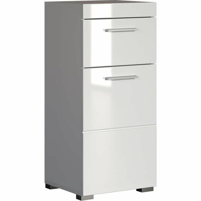 Trendteam Mueble bajo de baño AMANDA - 1 puerta + 1 cajón - Blanco