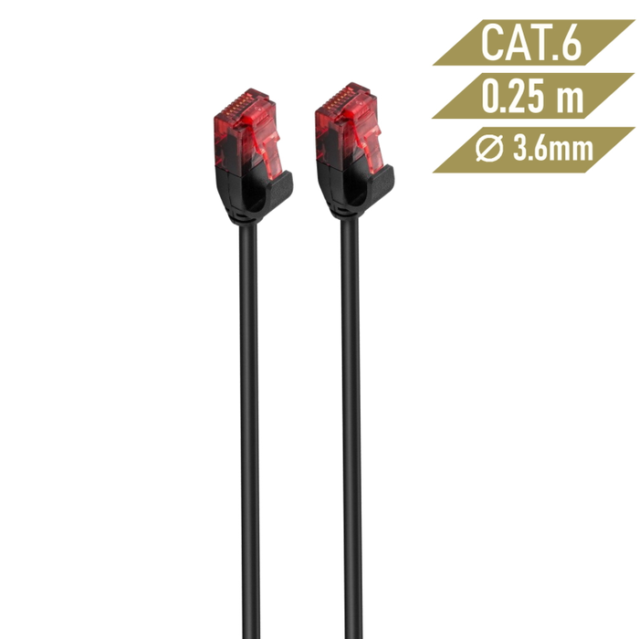 EWENT IM1046 Cable de Red Cat6 U/UTP, 2 m, Negro