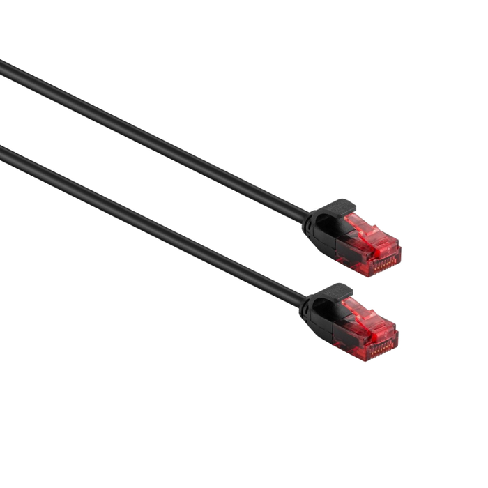 EWENT IM1046 Cable de Red Cat6 U/UTP, 2 m, Negro
