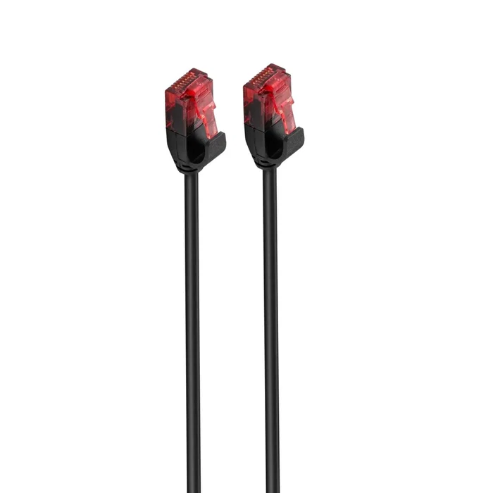 Ewent IM1046 Cable de Red Cat.6 U/UTP (UTP) Slim Networking, 2 Metros, Negro, Conectores RJ45 Chapados en Oro
