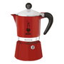 Bialetti Rainbow Cafetera Italiana Roja 6 tazas 0,27 L