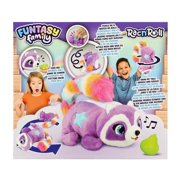 Diset Peluche Mapache Travieso Racc'N'Rol con 45 sonidos y reacciones