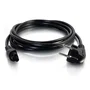 C2G 80606 Cable de Alimentación para Portátil, C5 (Trébol) a Enchufe CEE7/7 Europeo, 1 Metro, Color Negro