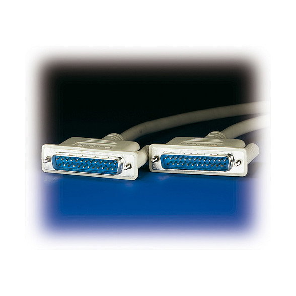 ROLINE Cable RS232 DB25-DB25 1,8 m Gris