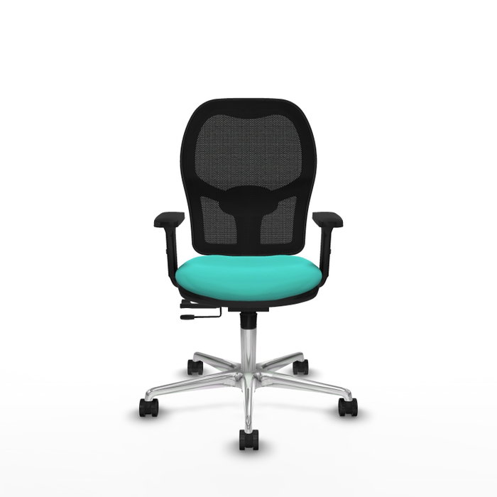 PIQUERAS Y CRESPO Silla de oficina Jorquera con mecanismo Sincro/Traslack, Turquesa y Negro PIQUERAS Y CRESPO Silla de oficina Jorquera con mecanismo Sincro/Traslack, Turquesa y Negro
