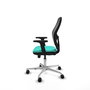 PIQUERAS Y CRESPO Silla de oficina Jorquera con mecanismo Sincro/Traslack, Turquesa y Negro