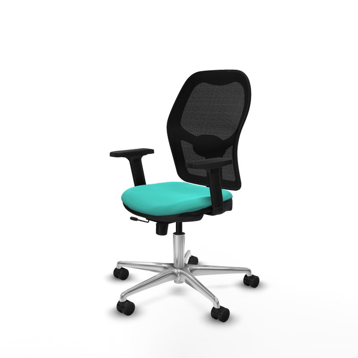 PIQUERAS Y CRESPO Silla de oficina Jorquera con mecanismo Sincro/Traslack, Turquesa y Negro PIQUERAS Y CRESPO Silla de oficina Jorquera con mecanismo Sincro/Traslack, Turquesa y Negro