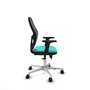 PIQUERAS Y CRESPO Silla de oficina Jorquera con mecanismo Sincro/Traslack, Turquesa y Negro