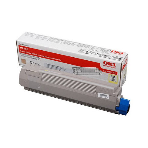Oki Cartucho de Tóner Amarillo 44059209 para MC860 series, 10k páginas
