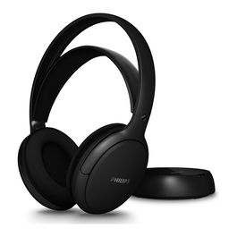 Philips SHC5200M2/12 Auriculares Inalámbricos para TV con Alcance de 30m, 30h Autonomía, Negro