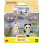 Sylvanian Families 1710444957409 Dúo de bebés con trajes de lluvia - Panda y Marshmallow Mouse