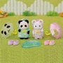 Sylvanian Families 1710444957409 Dúo de bebés con trajes de lluvia - Panda y Marshmallow Mouse