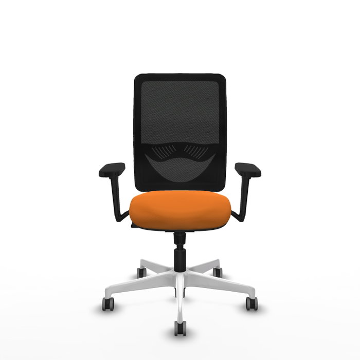 PIQUERAS Y CRESPO Silla de oficina Zulema con mecanismo Sincro, Naranja y Negro
