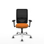 PIQUERAS Y CRESPO Silla de oficina Zulema con mecanismo Sincro, Naranja y Negro