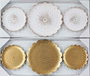 DKD Home Decor Set de Decoración de Pared Decape Blanco y Dorado