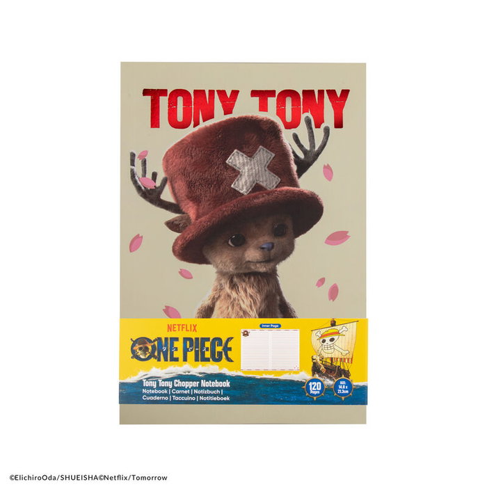 Cinereplicas Libreta Oficial One Piece Netflix, Tony Tony Chopper, Merchandising Colección, 120 Páginas, 14.8 x 21 cm