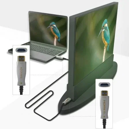 Aisens Cable HDMI 2.0 AOC Premium 4K@60Hz 18Gbps Macho-Macho Negro 100m A148-0698