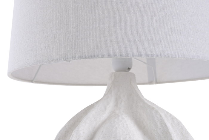 DKD Home Decor Lámpara de Sobremesa Urban Crudo/Blanco 40x40x51.5 cm E27