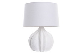 DKD Home Decor Lámpara de Sobremesa Urban Crudo/Blanco 40x40x51.5 cm E27