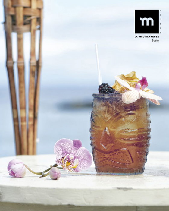 La Mediterranea Vaso Bajo Tiki 500 ml Colores (24 Unidades)
