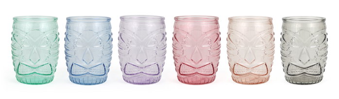 La Mediterranea Vaso Bajo Tiki 500 ml Colores (24 Unidades)