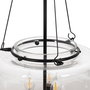 Lámpara Techo Negro Metal / Cristal 35 X 35 X 72 cm
