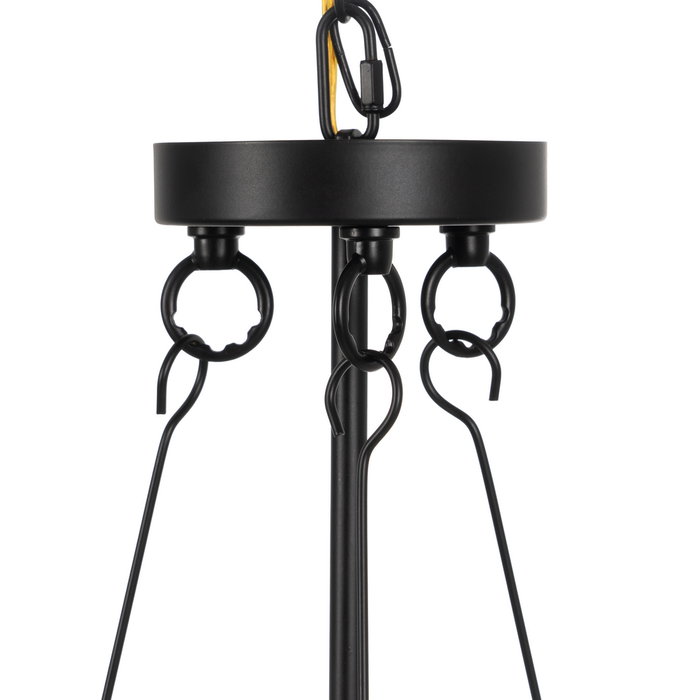 Lámpara Techo Negro Metal / Cristal 35 X 35 X 72 cm