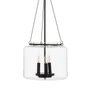 Ixia Lámpara de Techo Negro en Metal y Cristal 35 x 35 x 72 cm