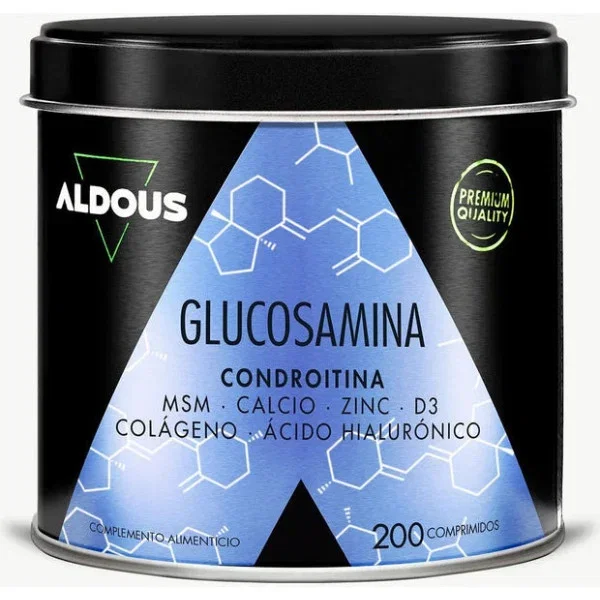 ALDOUS BIO Glucosamina, Condroitina, MSM, Colágeno, Ácido Hialurónico