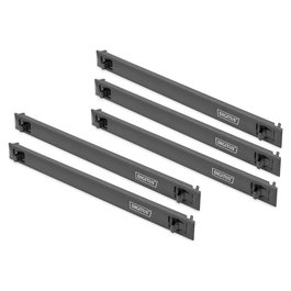 Digitus Tapa ciega 1U Snap-In 48,3 cm (19") ABS Negro para armarios de red y servidores 5 piezas