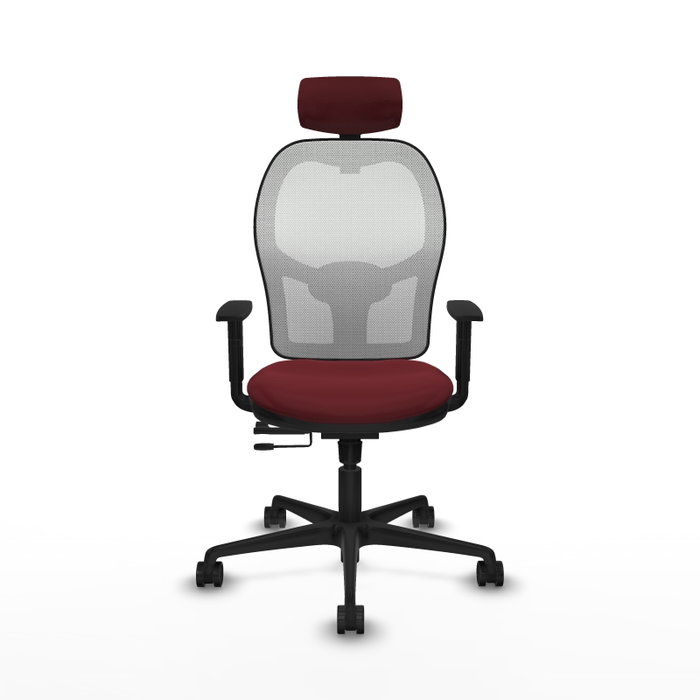 PIQUERAS Y CRESPO Silla de oficina Jorquera Sincro/Traslack Granate y Blanco PIQUERAS Y CRESPO Silla de oficina Jorquera Sincro/Traslack Granate y Blanco