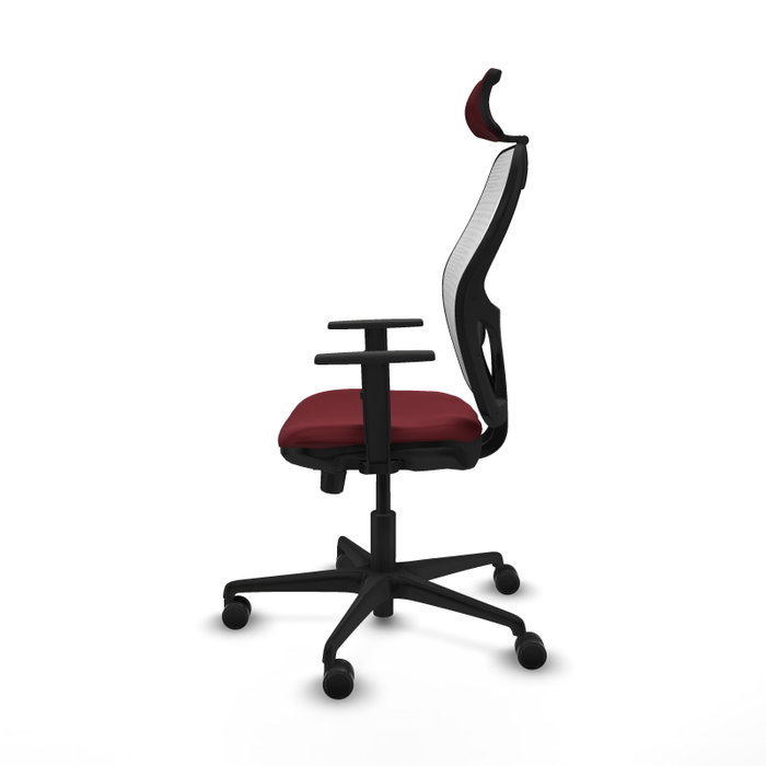 PIQUERAS Y CRESPO Silla de oficina Jorquera Sincro/Traslack Granate y Blanco PIQUERAS Y CRESPO Silla de oficina Jorquera Sincro/Traslack Granate y Blanco