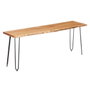 Giftdecor Mueble TV Madera Live Edge Marrón y Negro
