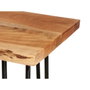 Giftdecor Mueble TV Madera Live Edge Marrón y Negro