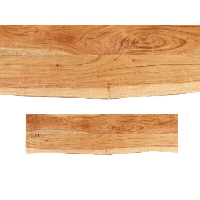 Giftdecor Mueble TV Madera Live Edge Marrón y Negro
