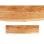 Giftdecor Mueble TV Madera Live Edge Marrón y Negro