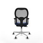 PIQUERAS Y CRESPO Silla de oficina Jorquera con mecanismo Sincro/Traslack Azul y Gris