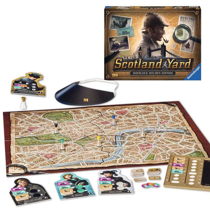 Ravensburger Juego de Mesa Scotland Yard Sherlock Holmes Edition - Juego Cooperativo de Deducción y Estrategia para 2-6 Jugadores (10+ años, 45-60 min) - Núm. Artículo 27344