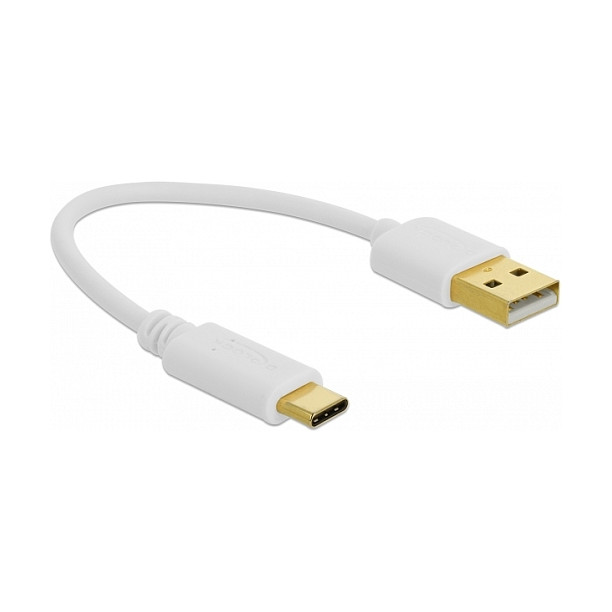 DeLOCK Cable de carga USB Tipo-A a USB Tipo-C™ 15 cm Blanco DeLOCK Cable de carga USB Tipo-A a USB Tipo-C™ 15 cm Blanco