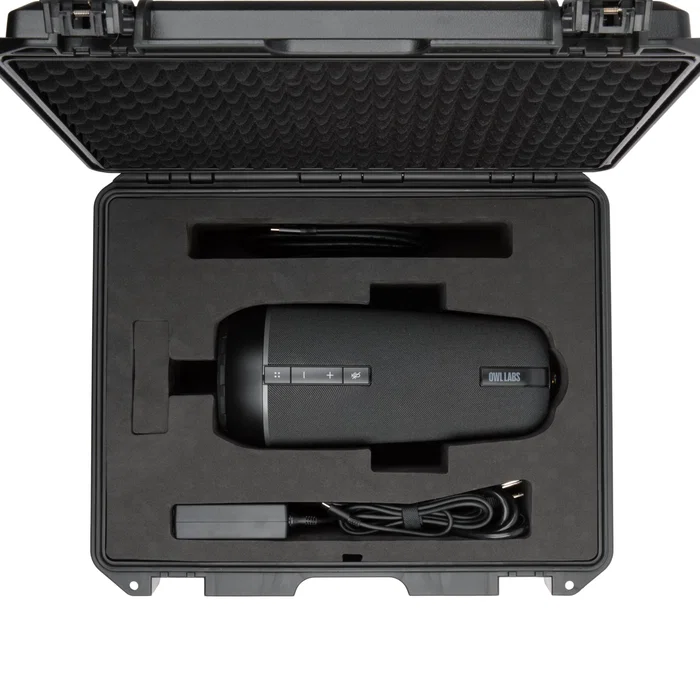 Owl Labs Funda Protectora Rígida para Meeting Owl - Estuche de Viaje Oficial Negro con Espuma Precortada, Resistente al Agua y Golpes, Tamaño de Mano TSA