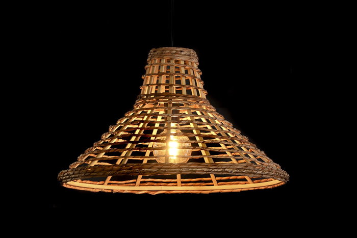 DKD Home Decor Lámpara Techo Urban 56 x 34 x 56 cm Marrón Ratán E27 DKD Home Decor Lámpara Techo Urban 56 x 34 x 56 cm Marrón Ratán E27