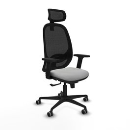 PIQUERAS Y CRESPO Silla de oficina Cilanco con Mecanismo Sincro, Gris claro y Negro