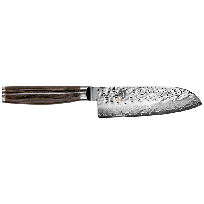 Kai Shun Premier Tim Mälzer Santoku 14 cm de madera de nogal, marrón / plata, 14 cm de hoja con acero de 61 HRC de dureza Kai Shun Premier Tim Mälzer Santoku 14 cm de madera de nogal, marrón / plata, 14 cm de hoja con acero de 61 HRC de dureza