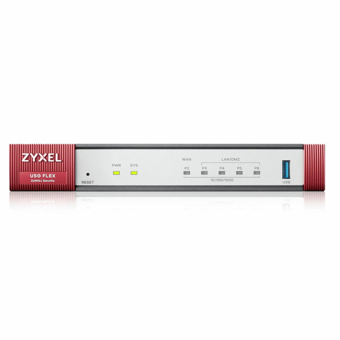 Zyxel USG Flex 50HP EU0102F Firewall de seguridad con 5 puertos Gigabit (1 PoE+ 30W), VPN, IPS, gestión en la nube y licencia Gold 1 año