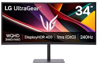 LG UltraGear 34G630A-B Monitor Gaming Curvo 34 pulgadas UWQHD 240Hz VA