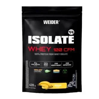 WEIDER Isolate Whey 100 CFM Banana Proteína Aislada Suero de Leche 420g WEIDER Isolate Whey 100 CFM Banana Proteína Aislada Suero de Leche 420g