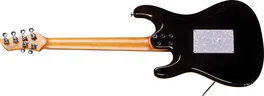 Eko Guitarra Eléctrica Fire 400 Aurora (Aur) - Cuerpo Paulownia, Tapa Arce Flameado, 2 Pastillas Humbucker, 6 Cuerdas, Color Gris con Funda Acolchada Eko