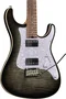 Eko Guitarra Eléctrica Fire 400 Aurora (Aur) - Cuerpo Paulownia, Tapa Arce Flameado, 2 Pastillas Humbucker, 6 Cuerdas, Color Gris con Funda Acolchada Eko